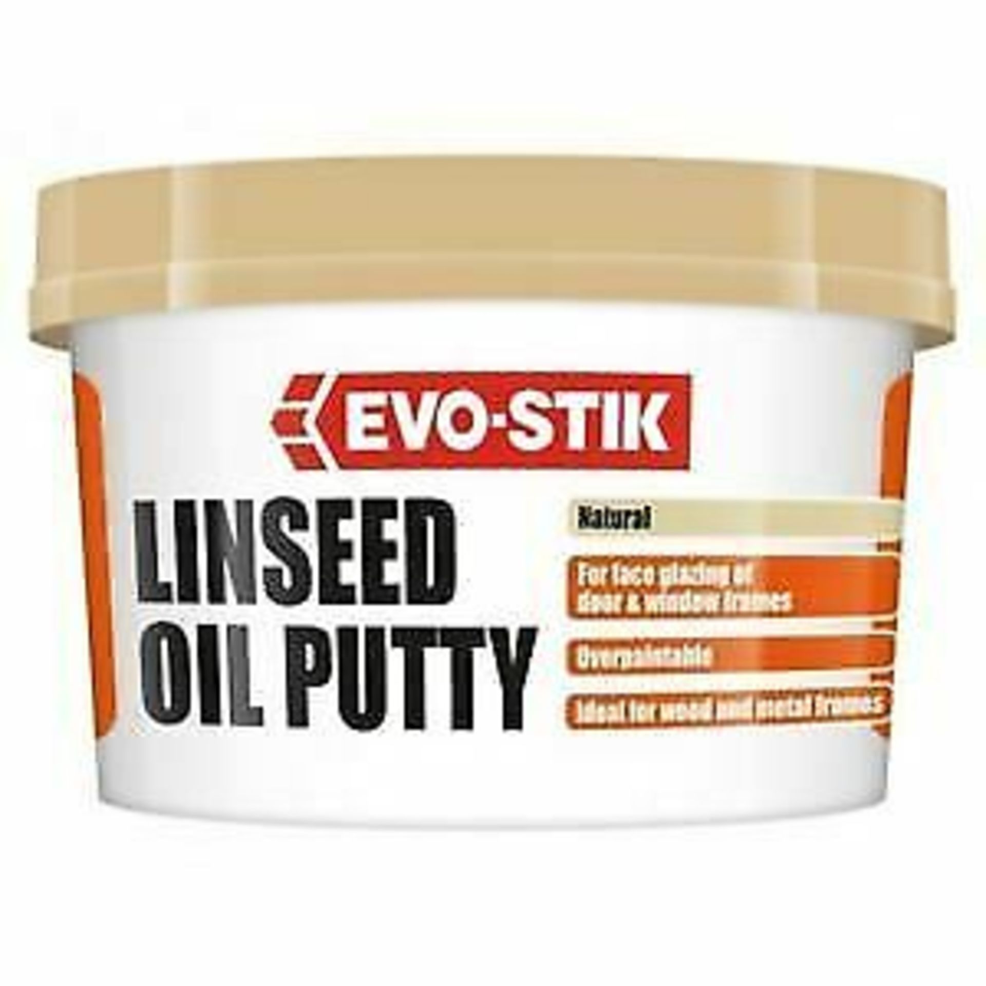 24 x 2kg EVOSTIK LINSEED OIL PUTTY NATURAL