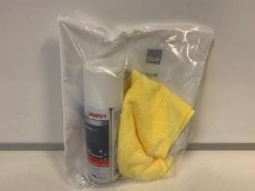 10 x NEW UNIKA GLOSS SURFACE CLEANER SETS WITH MICROFIBRE CLOTHS