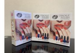 13 X BRAND NEW RIO CRACKLE POLISH PARTY COLLECTION KITS