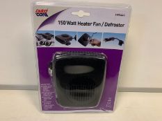 24 x NEW AUTOCARE 150 WATT HEATER FAN/DEFROSTER