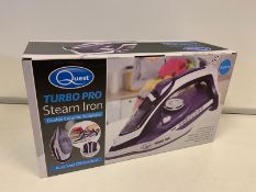 4 X BRAND NEW QUEST TURBO PRO 3000W STEAM IRONS