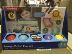12 x NEW FISHER PRICE DOUGH DOTS PLAY SET - 12 PIECE SETS
