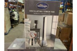 NEW SILENTNIGHT LARGE OSCILLATING TOWER FAN - REMOTE CONTROLLED. RRP £159