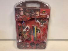 6 X BRAND NEW INCREDIBLES 2 BUMPER STATIONARY SETS