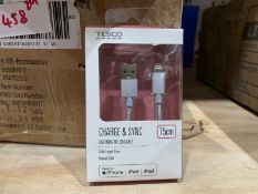 38 X BRAND NEW 15CM CHARGE AND SYNC LIGHTNING TO USB CABLES