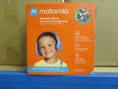 2 X MOTOROLA SQUADS 200 BL KIDS WIRED HEADPHONES