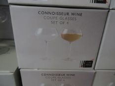 2 X JOHN LEWIS SET OF 4 CONNOISSEUR WINE COUPE GLASSES