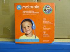 2 X MOTOROLA SQUADS 200 BL KIDS WIRED HEADPHONES