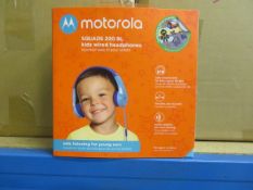 2 X MOTOROLA SQUADS 200 BL KIDS WIRED HEADPHONES