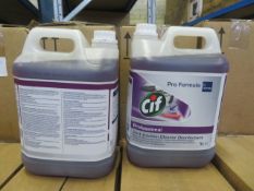 4 X CIF 2 IN 1 PROFESSIONAL KITCHEN CLEANER DISINFECTANT