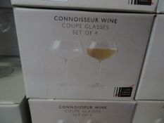 2 X JOHN LEWIS SET OF 4 CONNOISSEUR WINE COUPE GLASSES