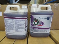 4 X CIF 2 IN 1 PROFESSIONAL KITCHEN CLEANER DISINFECTANT