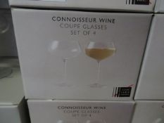 2 X JOHN LEWIS SET OF 4 CONNOISSEUR WINE COUPE GLASSES