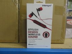 2 X INTEMPO STYLISH DESIGN WIRELESS SOUND BLUETOOTH EARPHONES