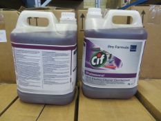 4 X CIF 2 IN 1 PROFESSIONAL KITCHEN CLEANER DISINFECTANT