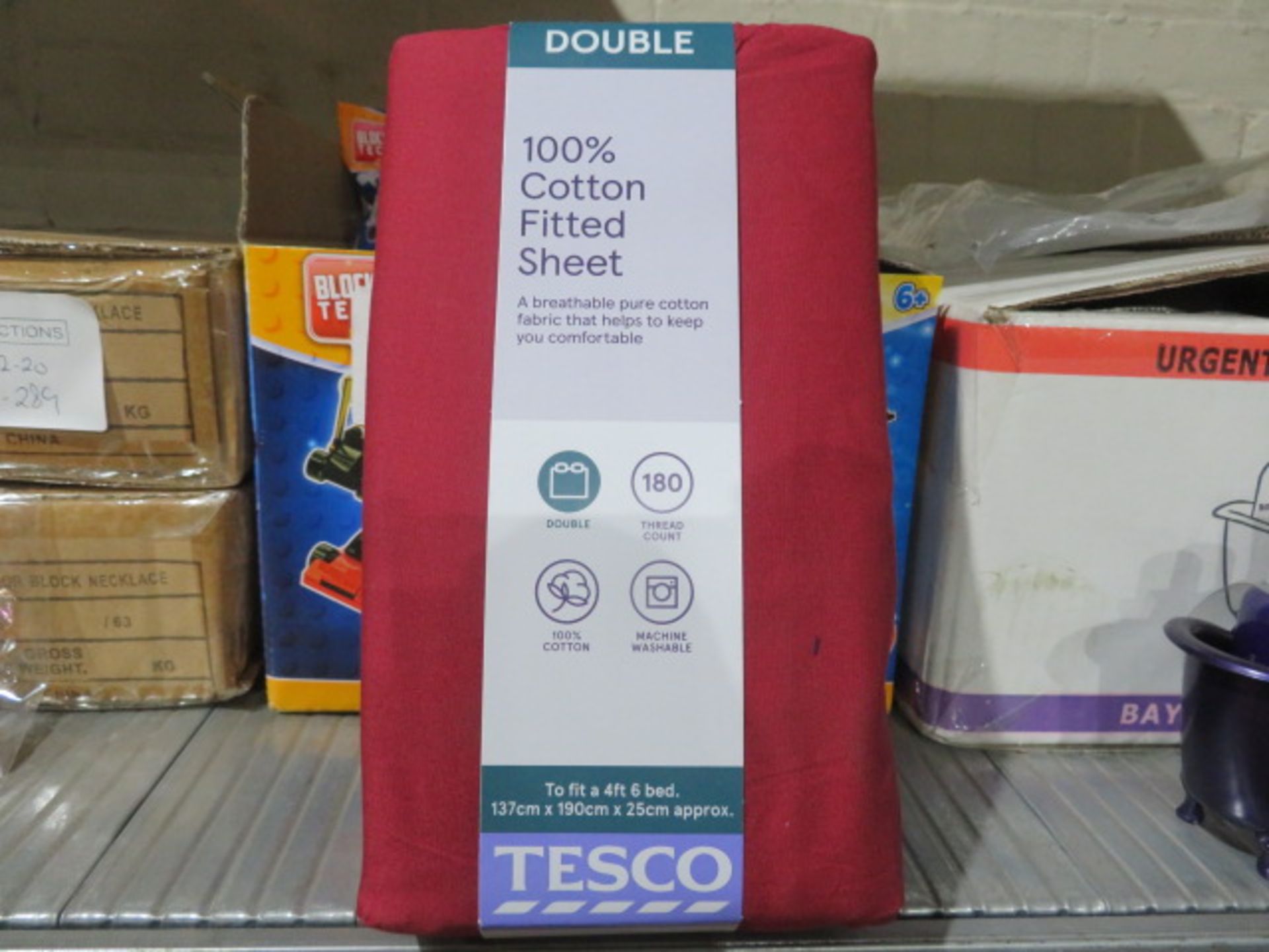 6 X COTTON FITTED SHEETS SIZE DOUBLE