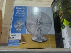 35 WATT 12 INCH CHROME DESK FAN