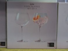 2 X JOHN LEWIS SETS OF 4 GIN COPA GLASSES