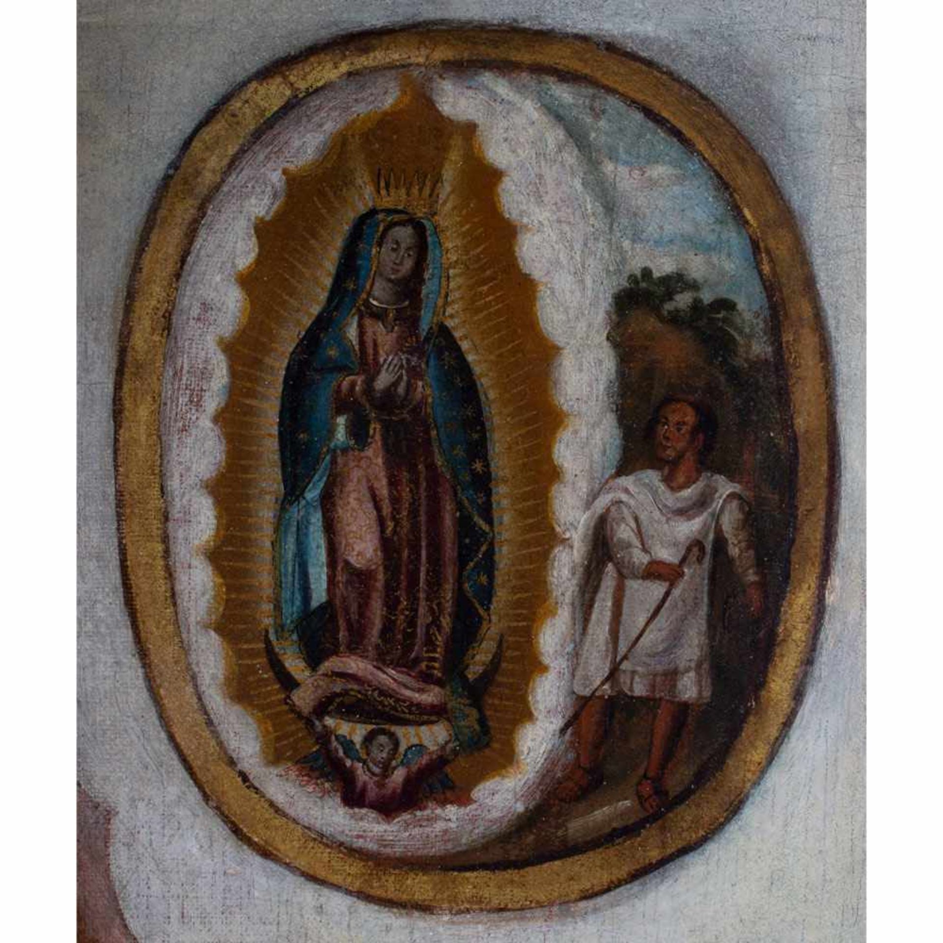 Escuela colonial, México, del siglo XVIII. "Virgen de Guadalupe".Escuela colonial, México, de - Image 3 of 6