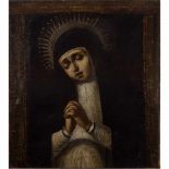 Escuela española del siglo XVII. "Virgen de la paloma".Escuela española del siglo XVII. "Virg