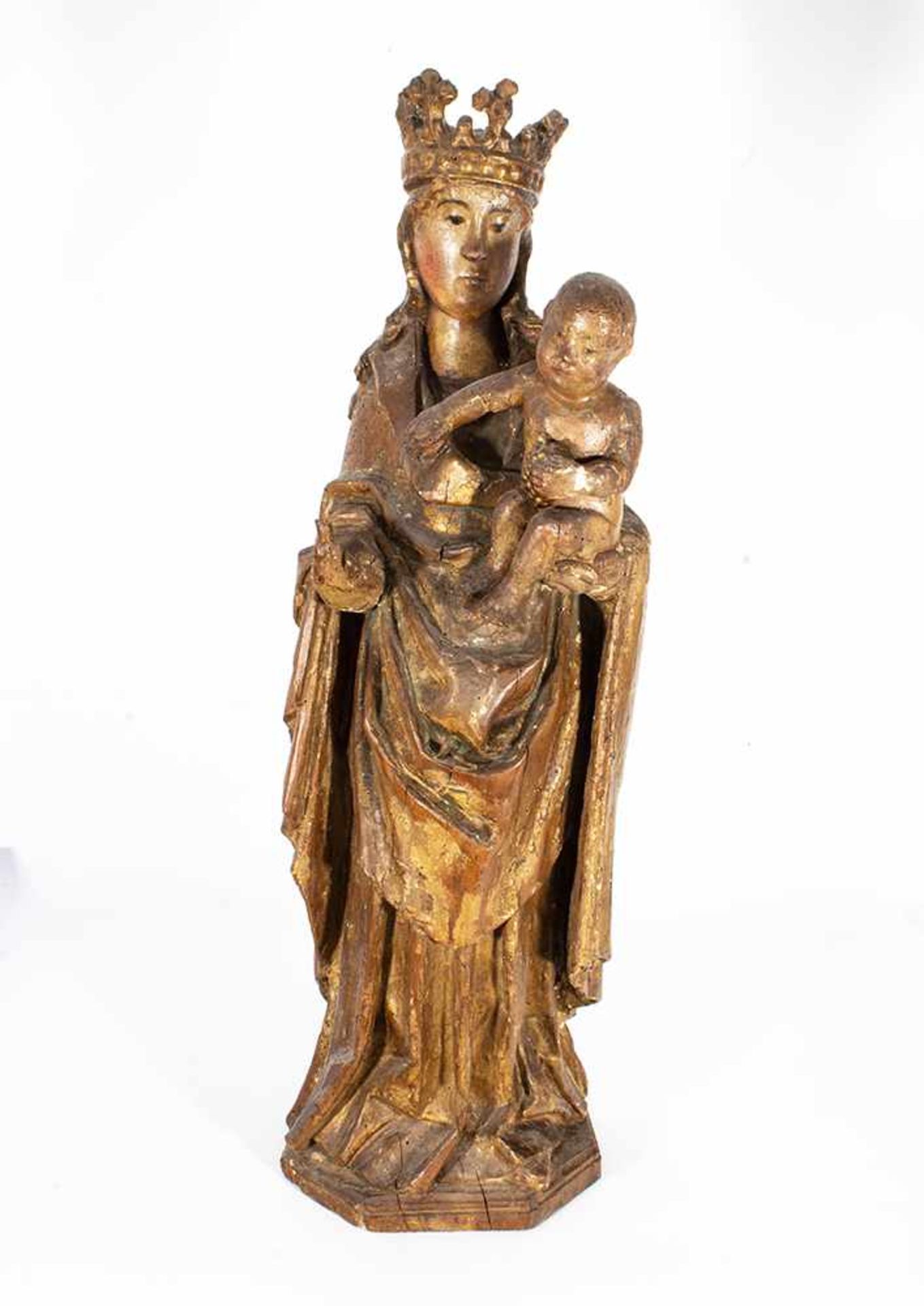 Escuela española de la segunda mitad del siglo XV. "Virgen con Niño".Escuela española de la