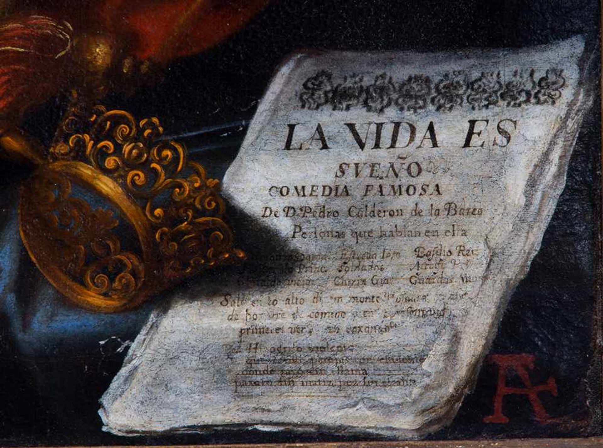 Escuela española del siglo XVII. Círculo de Andrés de Leito. "Vanitas".Escuela española del - Image 3 of 3