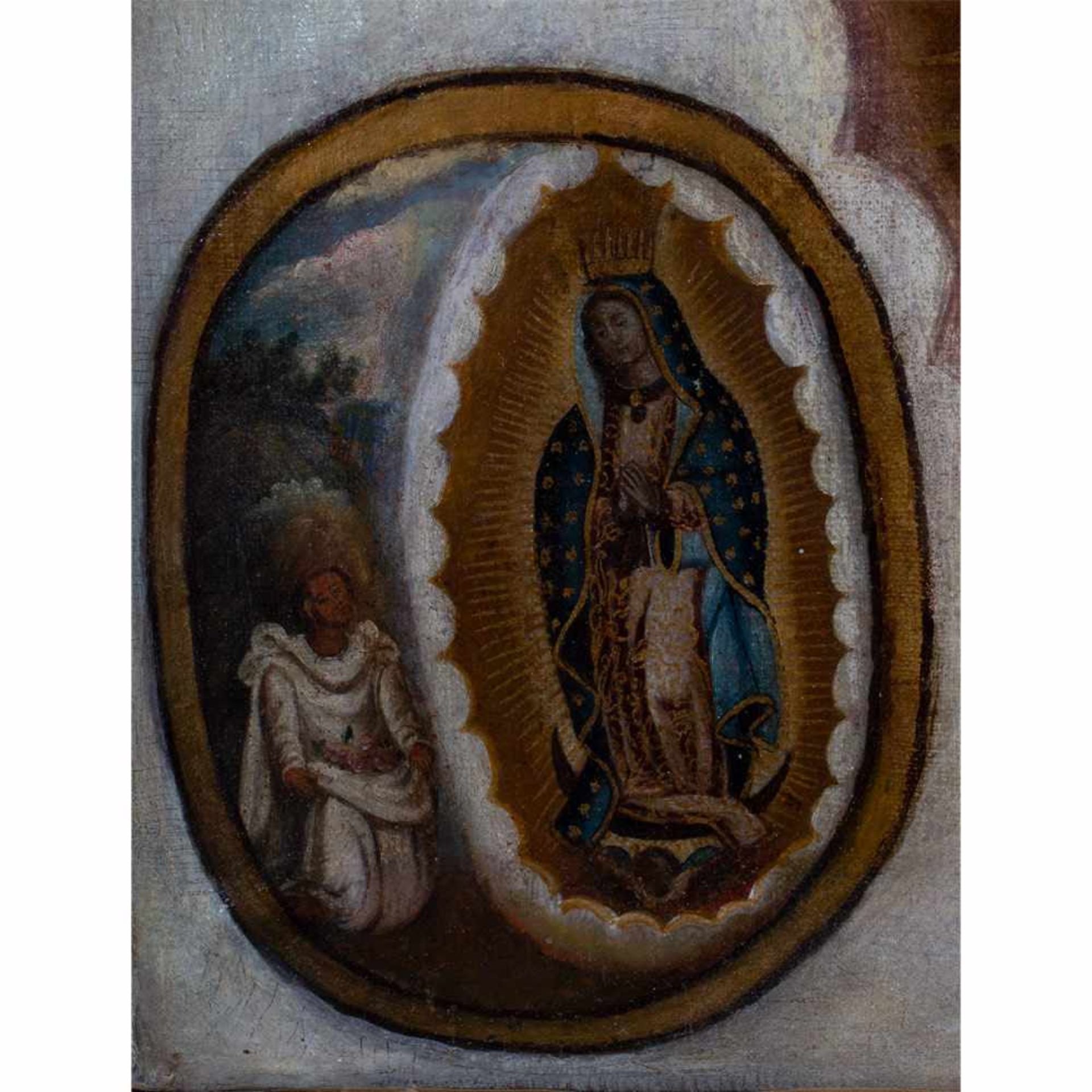 Escuela colonial, México, del siglo XVIII. "Virgen de Guadalupe".Escuela colonial, México, de - Image 5 of 6