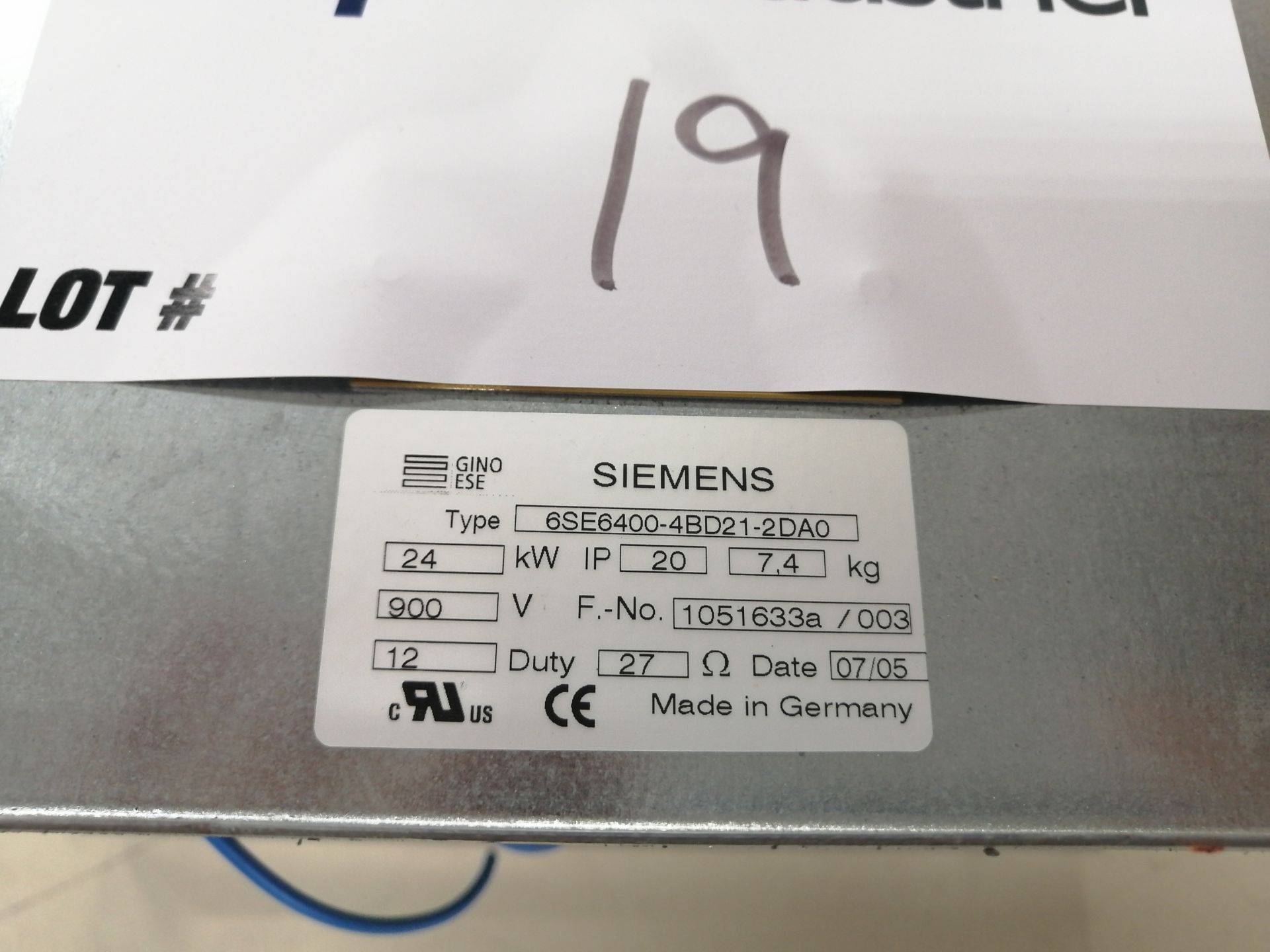 SIEMENS BRAKING RESISTOR - Image 2 of 3