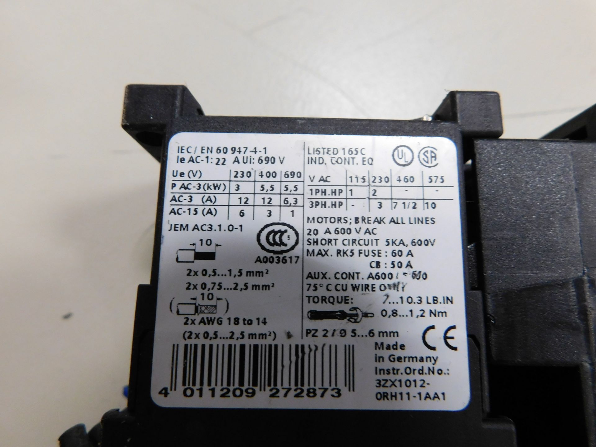 SIEMENS CIRCUIT BREAKER 3RV1021-1GA10 - Image 7 of 7