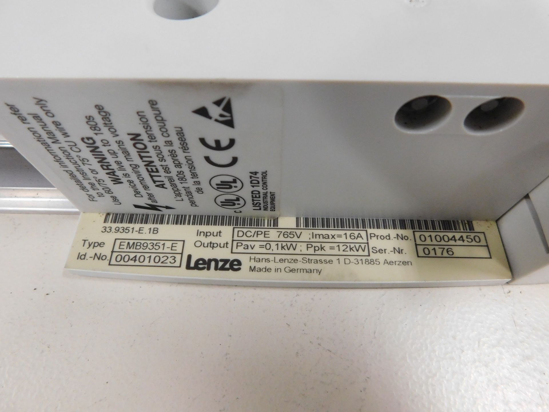 LENZE EMB9351 BRAKE MODULE - Image 3 of 3