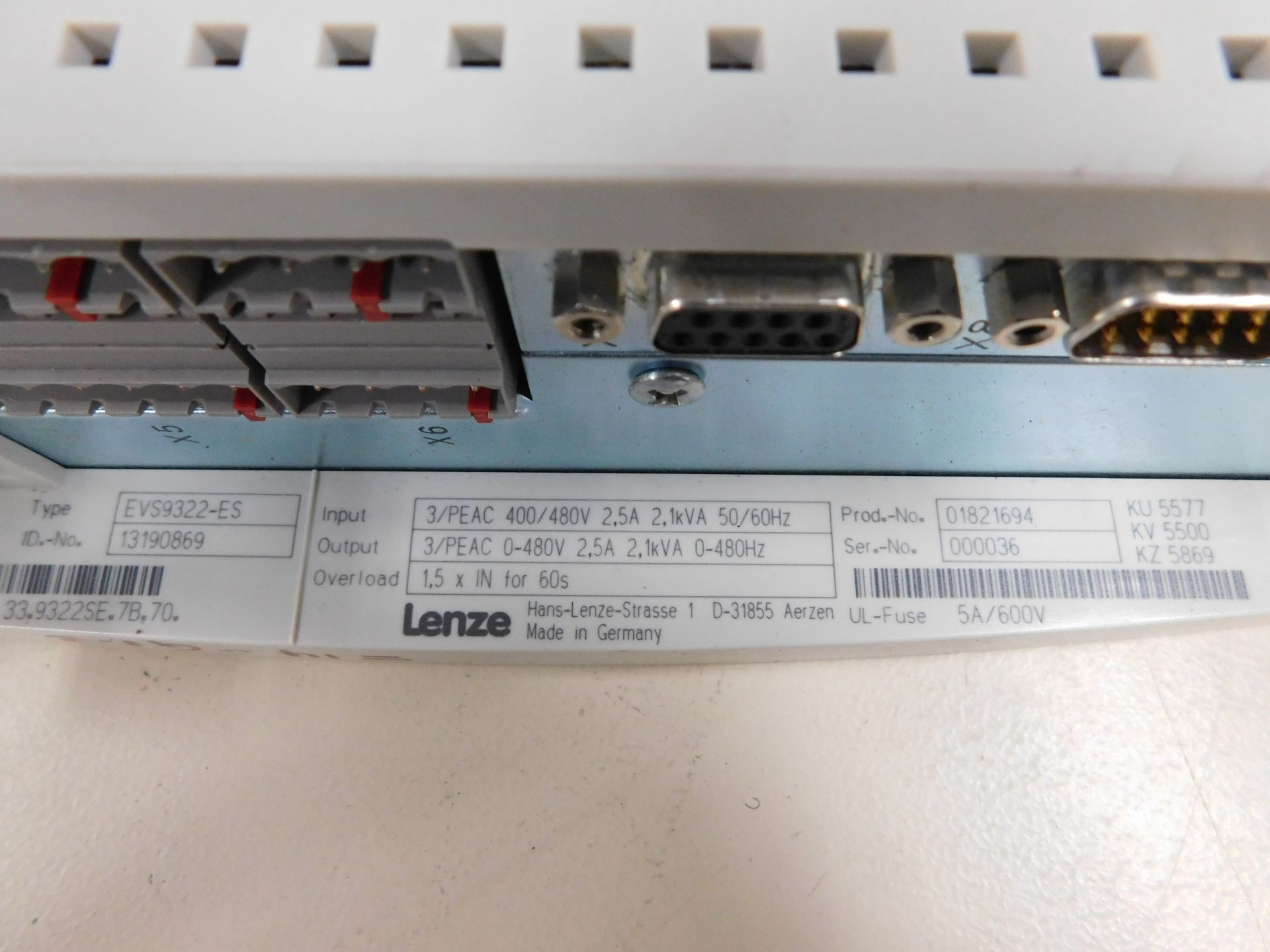 LENZE EVS9322-ES SERVO CONTROLLER - Image 3 of 3