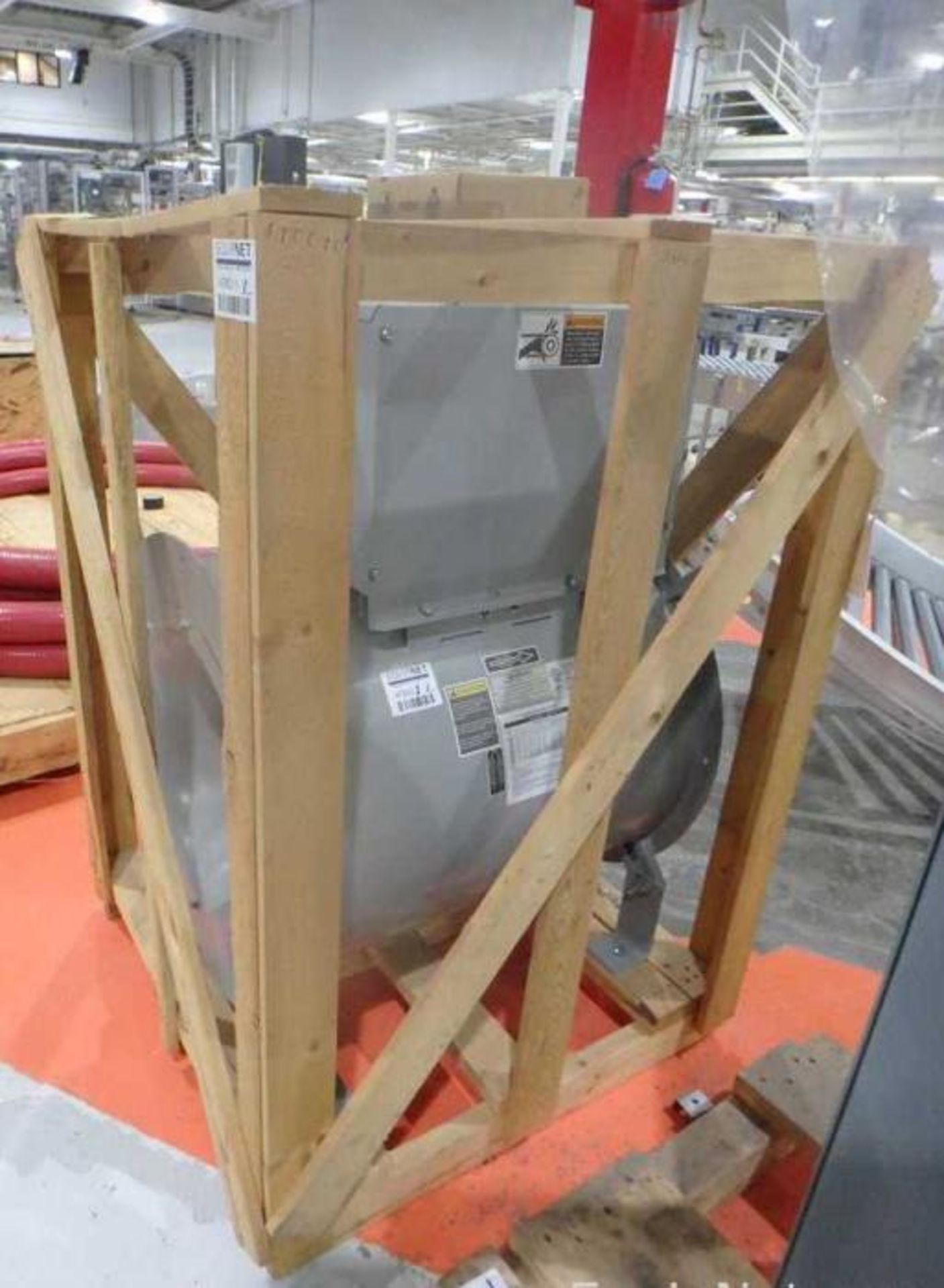 Greenheck qei-16-i-30-x mixed flow tubular inline fan never used in crate - Image 4 of 4