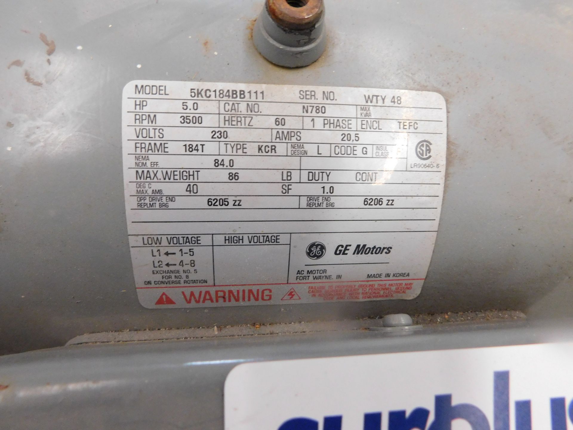 5 hp 230 volt 1 phase - Image 3 of 5