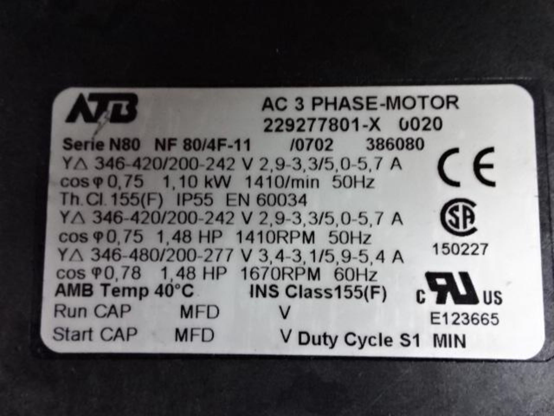 Vacuum Pump busch 1.5 hp / 230 volt 3 phases - Image 2 of 5