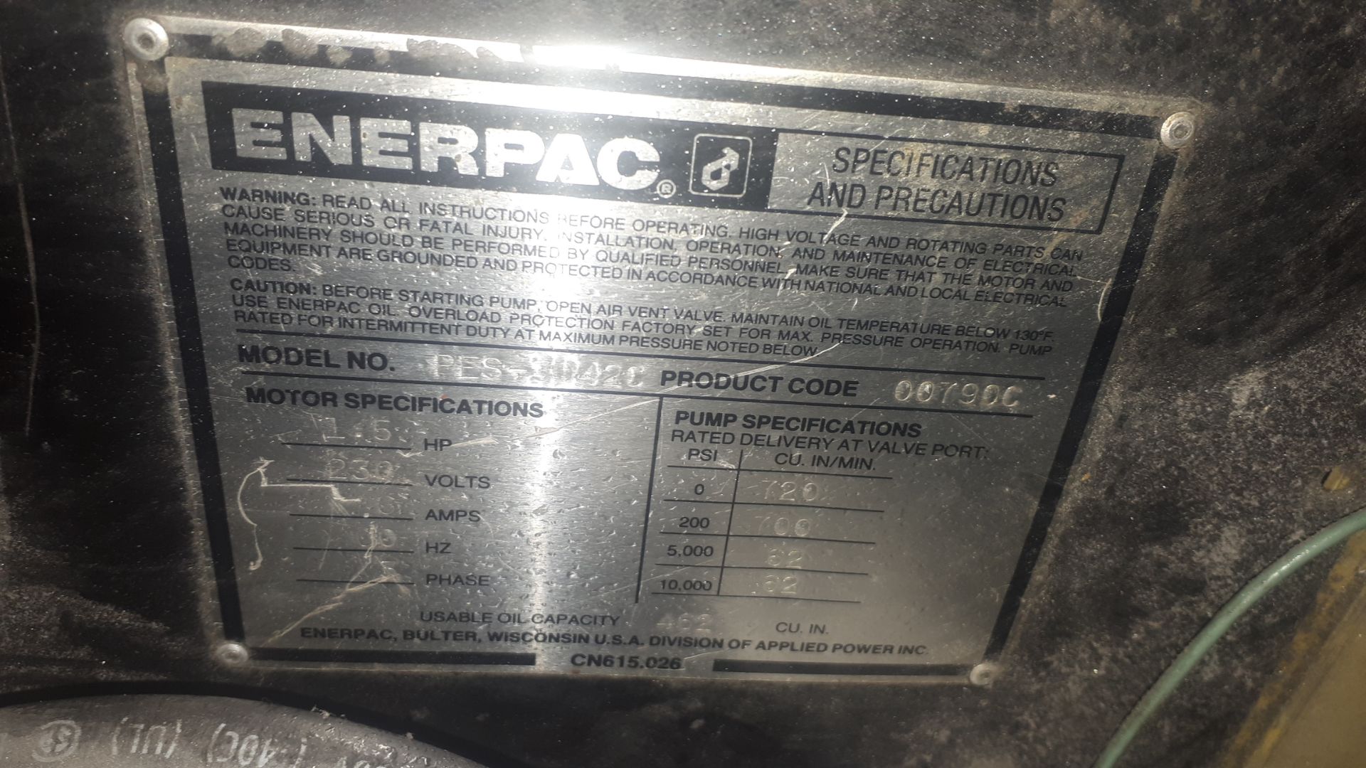 Enerpac hydraulic unit - Image 5 of 5