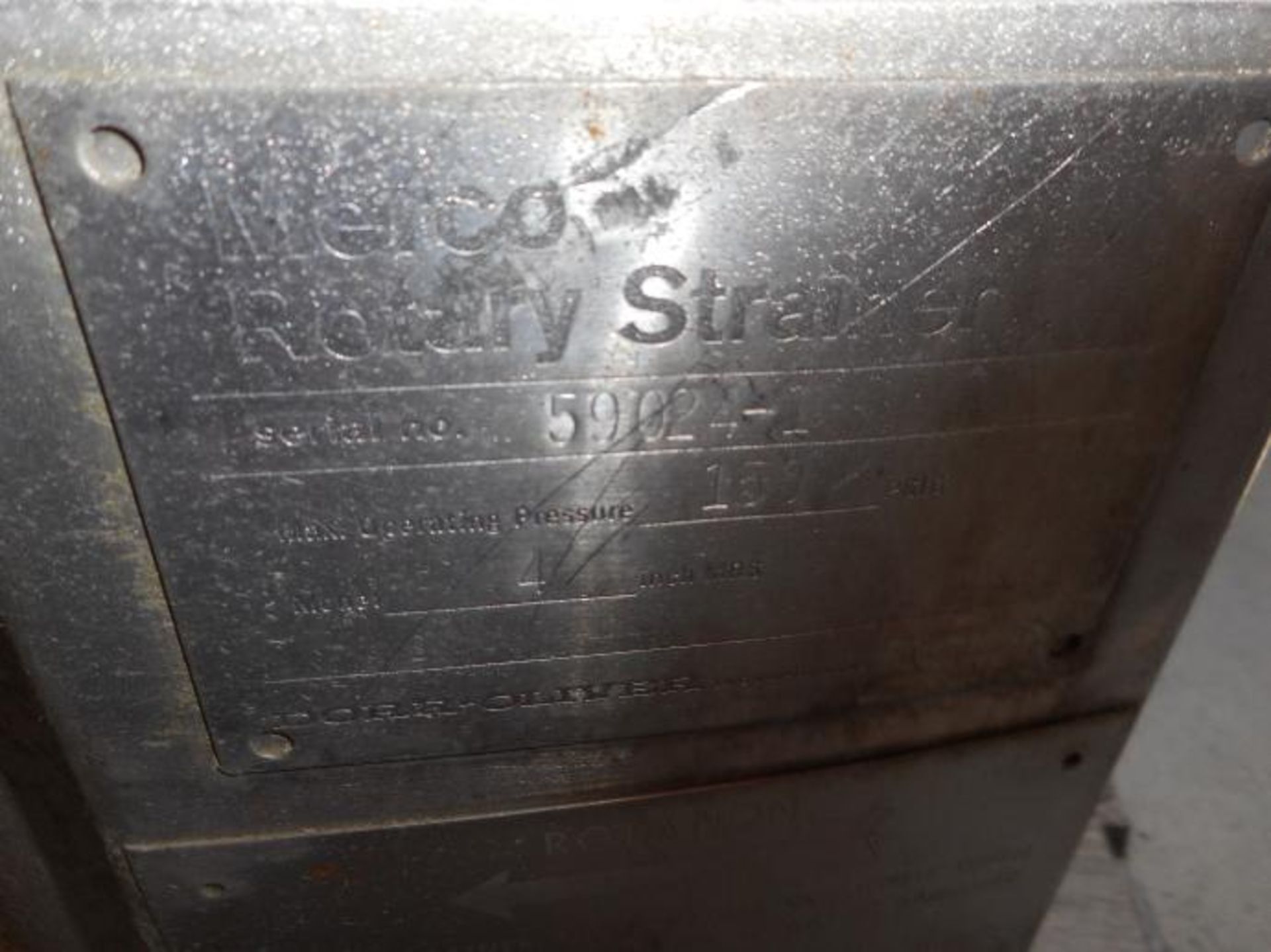 Merco rotary strainer (inox) - Image 2 of 4
