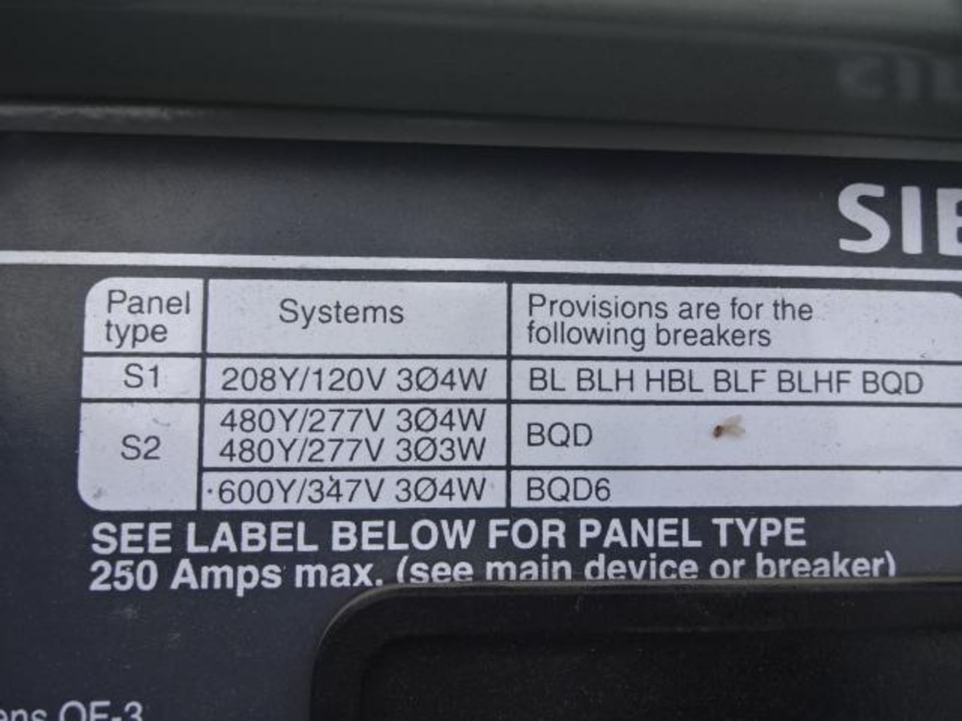 SIEMENS ELECTRICAL PANEL - Image 3 of 4