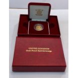 United kingdom 2007 gold proof half sovereign boxed NO coa