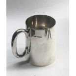 Hallmarked silver tankard full silver hallmarks James Dixon and son Sheffield height 9.4cm base mea