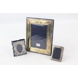 3 x Vintage hallmarked 925 silver photograph frames Inc miniature