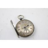 Vintage Gents Hallmarked .925 silver Fusee Pocket Watch Key-Wind (118g)