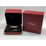 Fine Cartier Love Bangle Bracelet Size 18 18ct Yellow Gold hallmarked cartier 750 18 dyf150 comes i