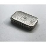 Antique Georgian silver snuff box full Birmingham silver hallmarks measures approx 57mm by 37mm