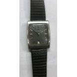 Vintage gent Jaeger le Coultre wrist watch is in good condition and working but no warranty is give