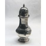 Large silver sugar caster Birmingham silver hallmarks height 18.5cm weight 175g