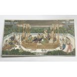 19th / 20th century Fine indian school miniature painting measures approx 17.5cm by 9.5cm