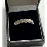 18ct white gold 7 stone diamond ring each diamond measures approx 4mm dia