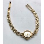 9ct gold ladies Rolex Tudor wristwatch in working order hallmarked on strap weight 12.8g