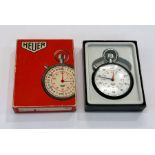 boxed Heuer stop watch good working order in original box but no warranty