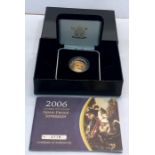 United kingdom 2006 gold proof sovereign boxed coa